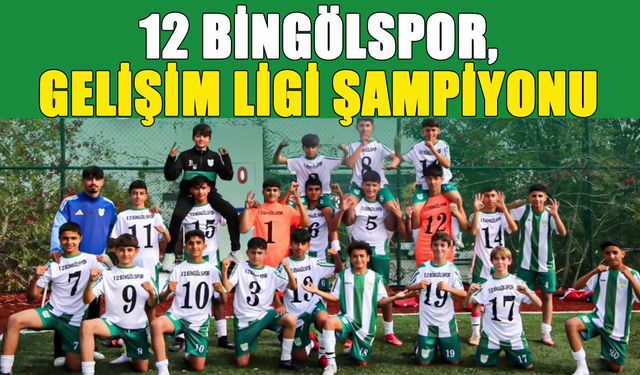 12 Bingölspor U14 Takımı 'Şampiyon' Oldu