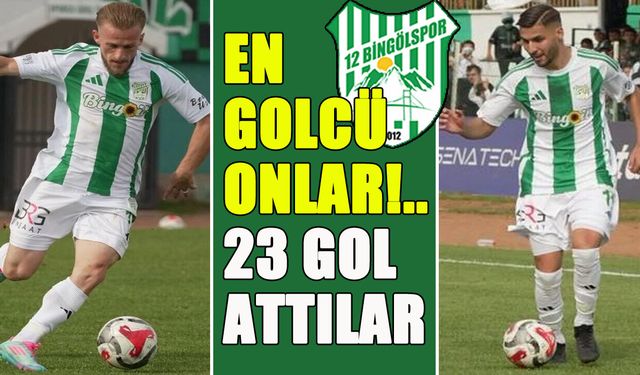 12 Bingölspor’un Gol Makineleri: 23 Gol Attılar