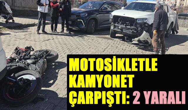 Bingöl’de Kamyonetle Motosiklet Çarpıştı: 2 Yaralı