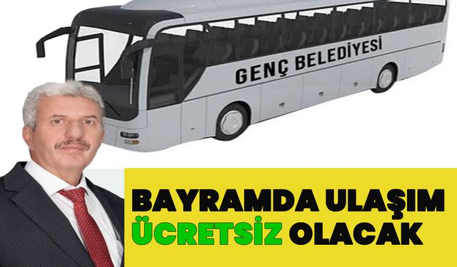 Bingöl'deki Belediyeden Bayramda Ücretsiz Ulaşım!