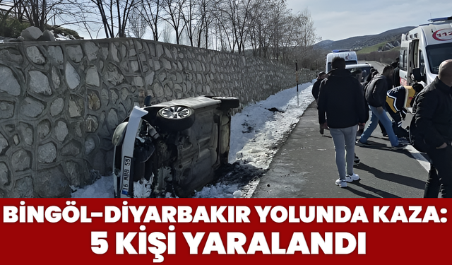 Bingöl-Diyarbakır Yolunda Kaza: 5 Yaralı
