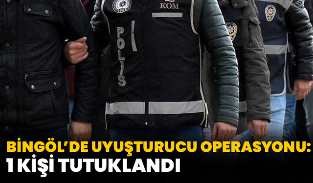 Bingöl’de Uyuşturucu Operasyonu: 1 Kişi Tutuklandı