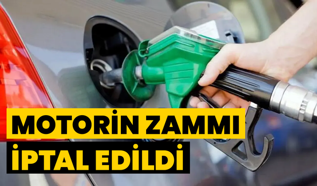 Motorin Zammı İptal Edildi