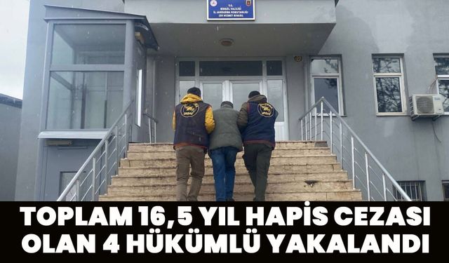 Bingöl'de 16,5 Hapis Cezası Bulunan 4 Hükümlü Yakalandı