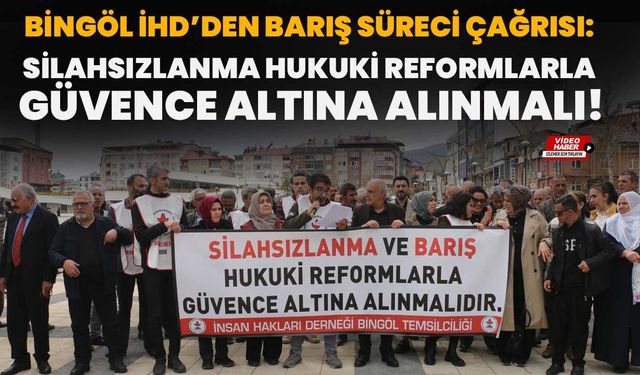 Bingöl İHD’den Barış Süreci Çağrısı: Silahsızlanma Hukuki Reformlarla Güvence Altına Alınmalı!