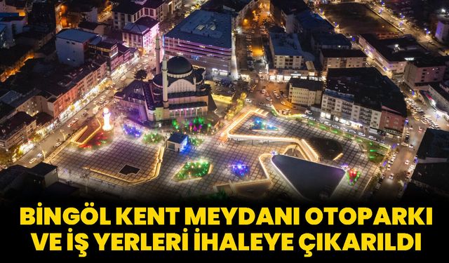 Bingöl Kent Meydanı Otoparkı ve İş Yerleri İhaleye Çıkarıldı