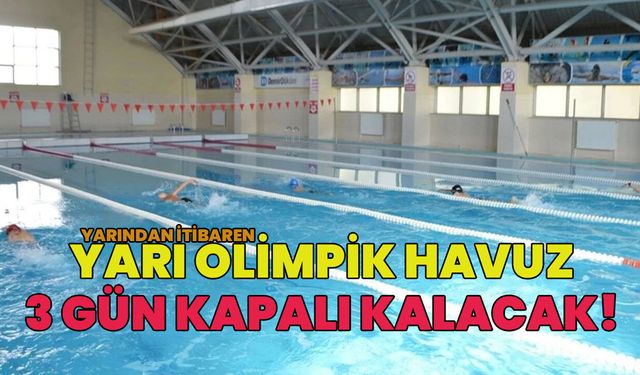 Bingöl’de Yarı Olimpik Havuz 3 Gün Kapalı!