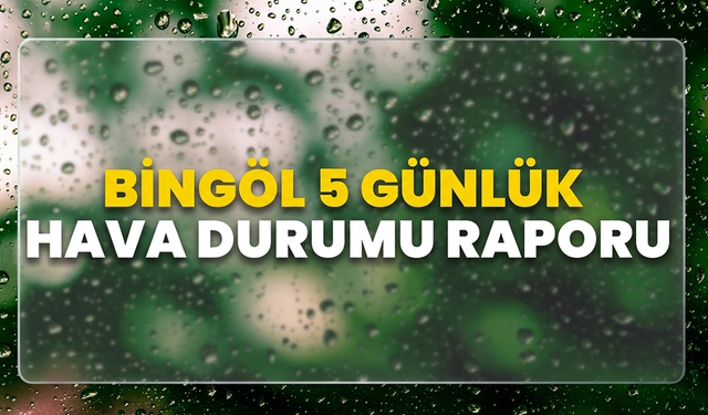 Bingöl 5 Günlük Hava Durumu Raporu
