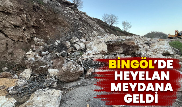 Bingöl’de Heyelan Meydana Geldi Yol Ulaşıma Kapandı
