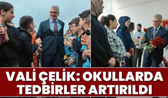 Vali Çelik: Okullarda Tedbirler Artırıldı