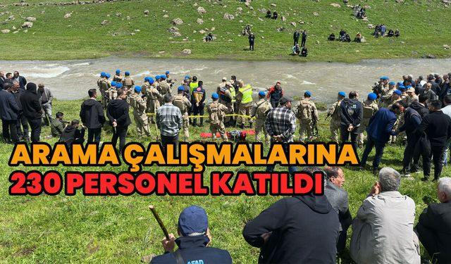 Bingöl’deki Arama Çalışmalarına 230 Personel Katıldı