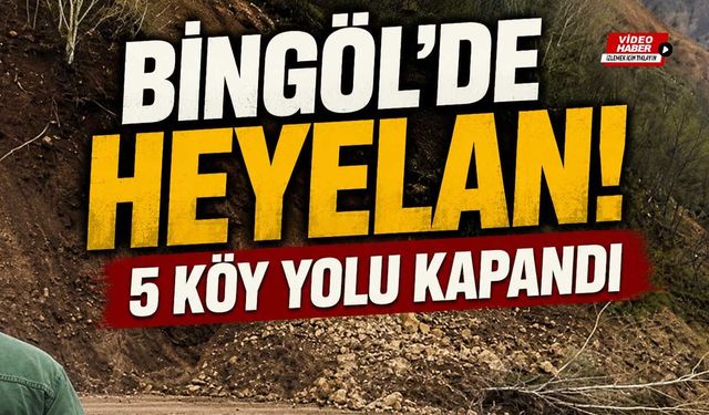 Bingöl'de Heyelan: 5 Köy Yolu Kapandı
