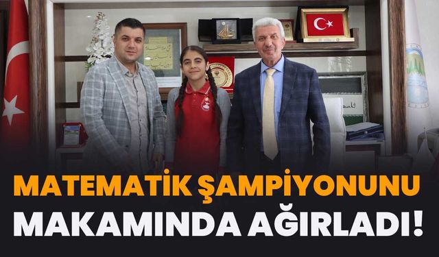 Matematik Şampiyonunu Makamında Ağırladı!