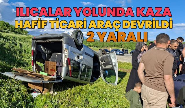 Bingöl'de Hafif Ticari Araç Şarampole Yuvarlandı: 2 Yaralı