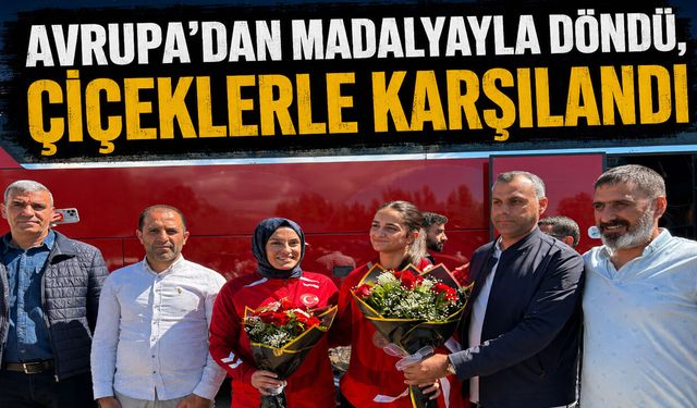 Avrupa’dan Madalyayla Döndü, Bingöl’de Çiçeklerle Karşılandı