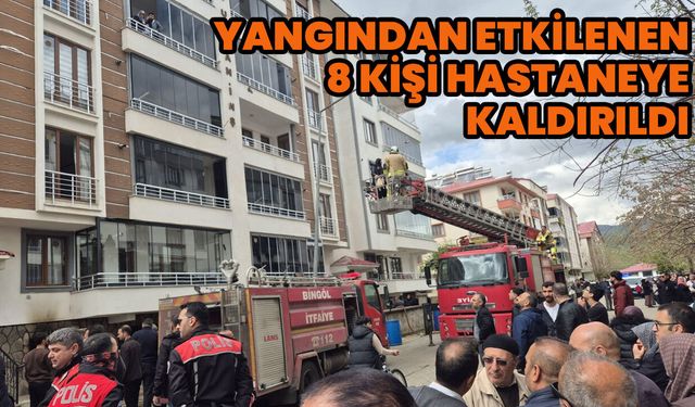 Bingöl'de Yangın: 8 Kişi Hastaneye Kaldırıldı