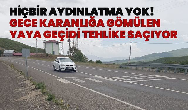 Bingöl’de Aydınlatması Olmayan Yaya Geçidi, Kazalara Davetiye Çıkarıyor!