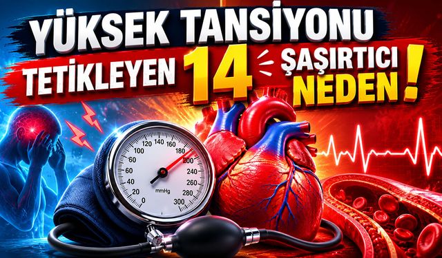 Yüksek tansiyonu tetikleyen 14 şaşırtıcı neden