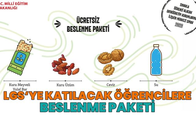 LGS’ye Katılacak Öğrencilere ‘Beslenme Paketi’