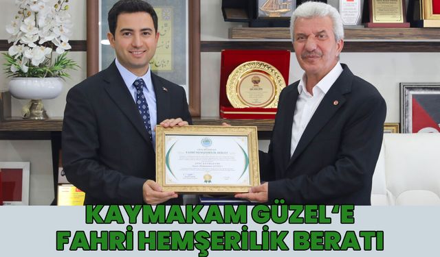 Genç Belediyesi’nden Kaymakam Güzel’e Fahri Hemşehrilik Beratı!