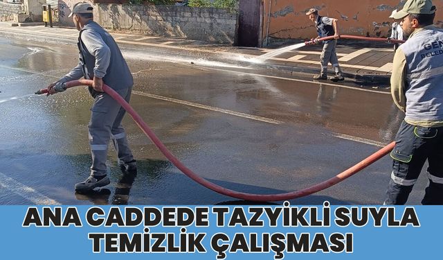 Bingöl’ün İlçesinde Tazyikli Suyla Temizlik Çalışması