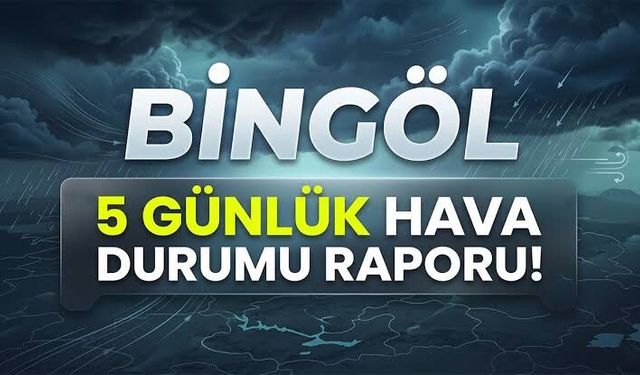 Bingöl 5 Günlük Hava Durumu Raporu!