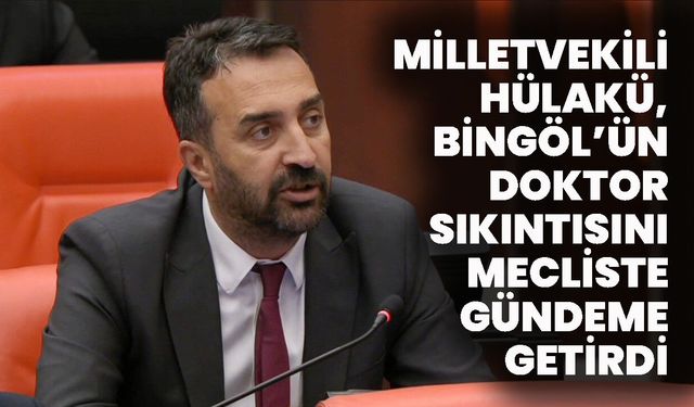 Milletvekili Hülakü, Bingöl’ün Doktor Sıkıntısını Mecliste Gündeme Getirdi