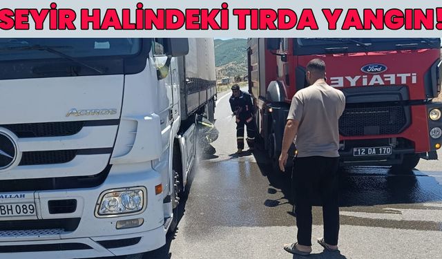 Bingöl Diyarbakır Yolunda Seyir Halindeki Tırda Yangın!
