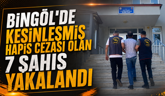 Bingöl'de Kesinleşmiş Hapis Cezası Olan 7 Şahıs Yakalandı