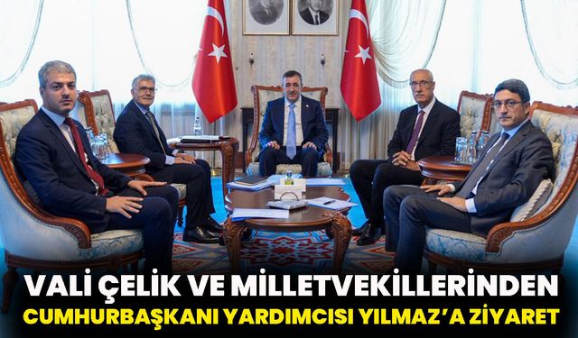 Vali Çelik ve Milletvekillerinden Cumhurbaşkanı Yardımcısı Yılmaz’a Ziyaret