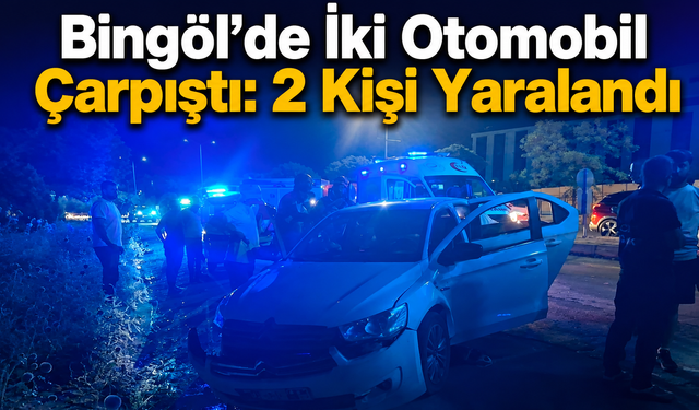 Bingöl’de İki Otomobil Çarpıştı: 2 Kişi Yaralandı