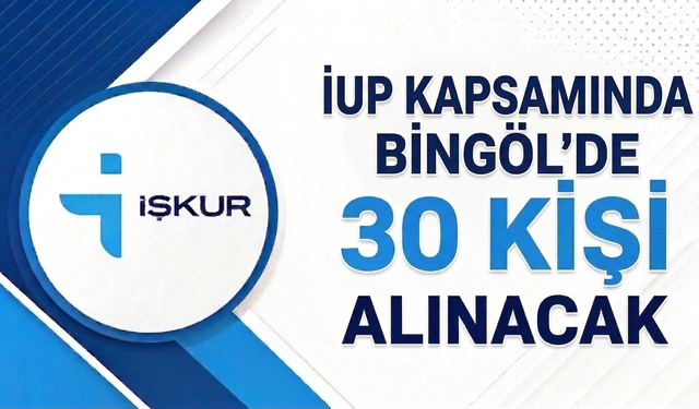 İUP Kapsamında Bingöl’de 30 Kişi Alınacak