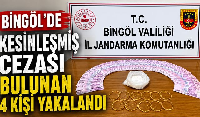 Bingöl’de Kesinleşmiş Cezası Bulunan 4 Kişi Yakalandı