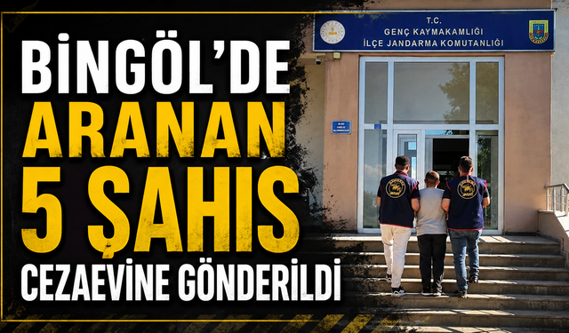 Bingöl’de Aranan 5 Şahıs Cezaevine Gönderildi