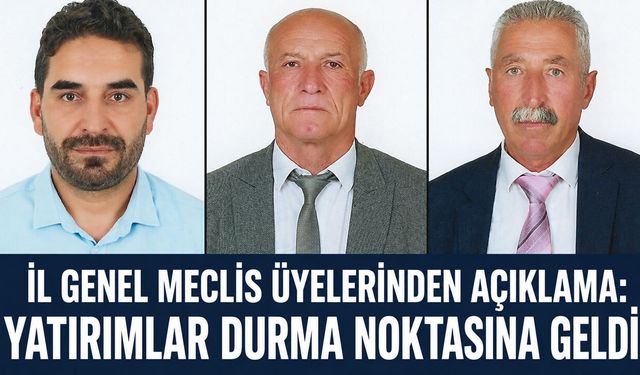 İl Genel Meclis Üyelerinden Açıklama: Yatırımlar Durma Noktasına Geldi