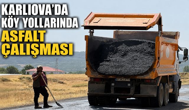Karlıova'da Köy Yolları Asfaltlanıyor