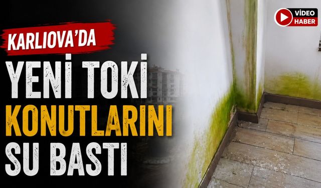 Karlıova’da Yeni TOKİ Konutlarını Su Bastı