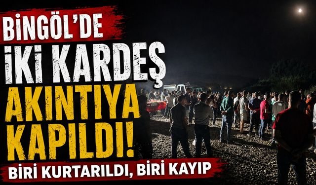 Bingöl’de İki Kardeş Akıntıya Kapıldı: Biri Kurtarıldı, Biri Kayıp