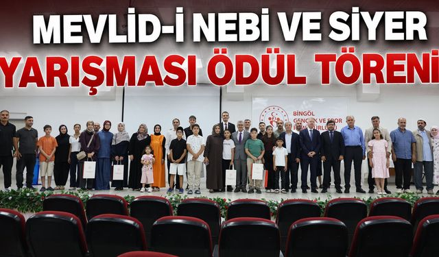 Bingöl'de Mevlid-i Nebi ve Siyer Yarışması Ödül Töreni