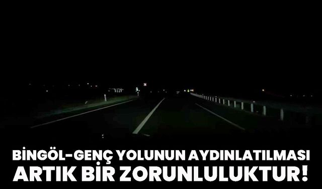 Bingöl-Genç Yolunun Aydınlatılması Artık Bir Zorunluluktur!