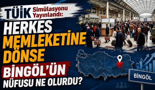 TÜİK Simülasyonu Yayınlandı: Herkes Memleketine Dönse Bingöl’ün Nüfusu Ne Olurdu?