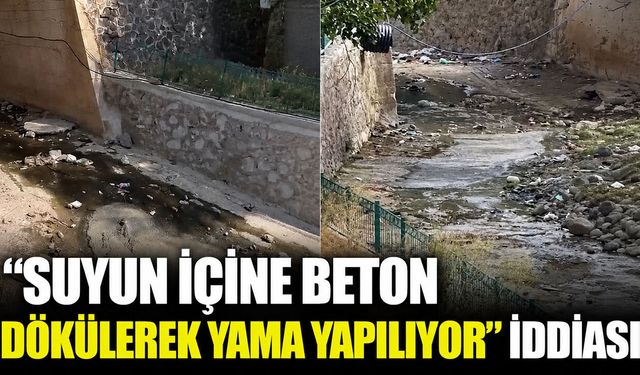 “Suyun İçine Beton Dökülerek Yama Yapılıyor” İddiası