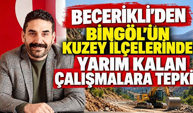 Becerikli ’den Bingöl’ün Kuzey İlçelerinde Yarım Kalan Çalışmalara Tepki