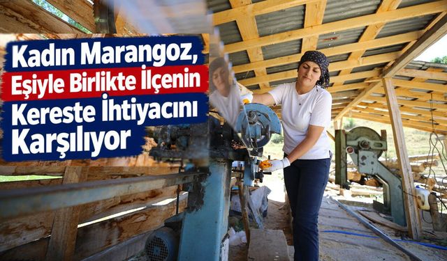 Kadın Marangoz, Eşiyle Birlikte İlçenin Kereste İhtiyacını Karşılıyor