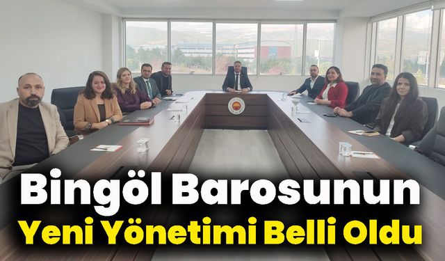 Bingöl Barosunun Yeni Yönetimi Belli Oldu