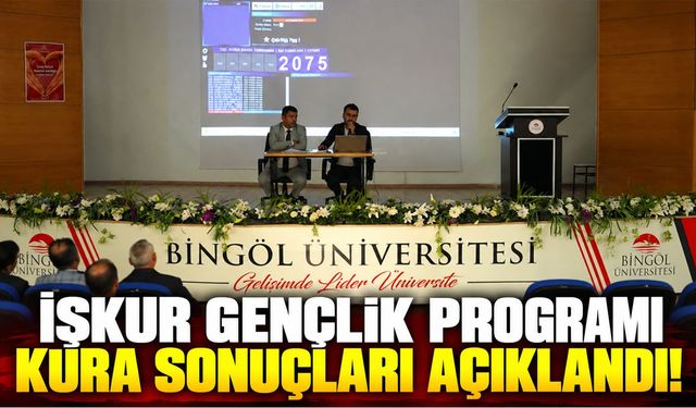 Bingöl'de İŞKUR Gençlik Programı Kura Sonuçları Açıklandı!