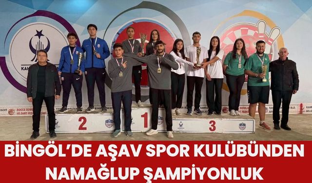 Bingöl’de AŞAV Spor Kulübünden Namağlup Şampiyonluk