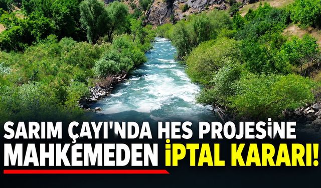 Bingöl'de Sarım Havzası'ndaki HES için ÇED Olumlu Kararını Mahkeme İptal Etti!