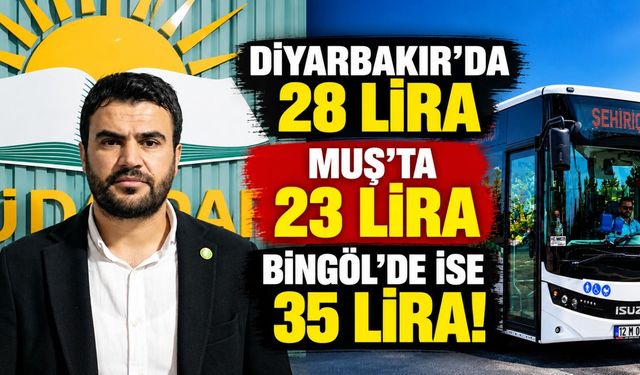 Bingöl'deki Şehiriçi Toplu Taşıma Zammına HÜDA PAR'dan Tepki!