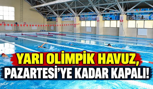 Bingöl’de Yarı Olimpik Havuz Pazartesi Gününe Kadar Kapalı!